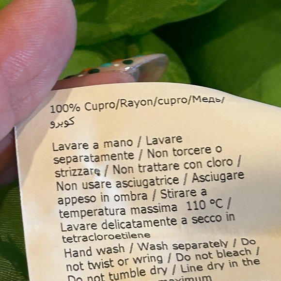 BOUTIQUE MOSCHINO Dress Green Daisy Off Shoulder - Picture 12 of 14